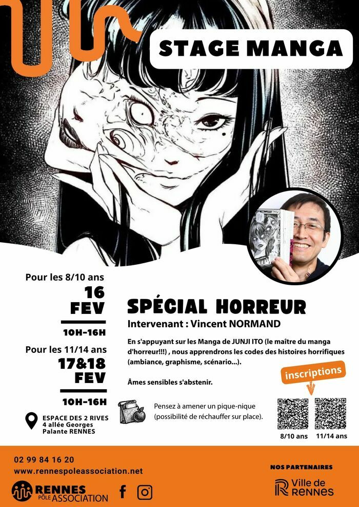 Stage Manga spécial Horreur Espace des 2 Rives Rennes