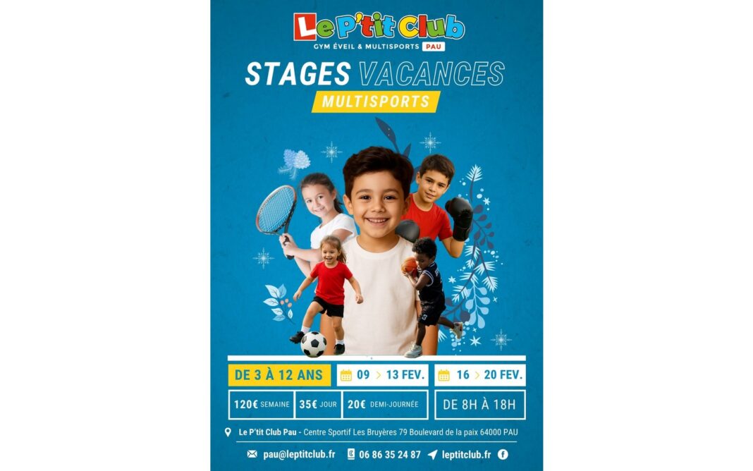 Stages multisports enfants Le P’tit Club Centre sportif les bruyères Pau