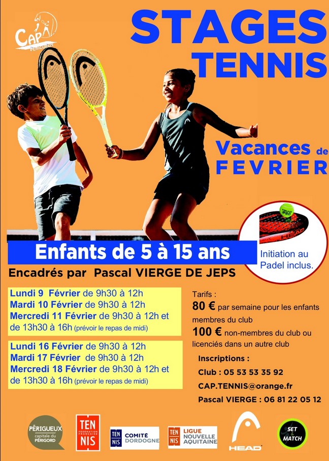 STAGES TENNIS ET INITIATION PADEL