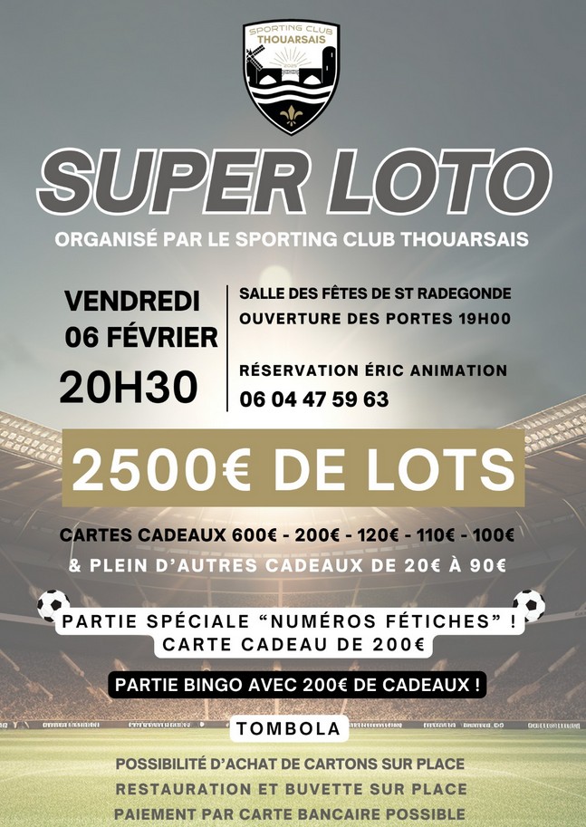 Super loto de l'APE Sainte-Radegonde