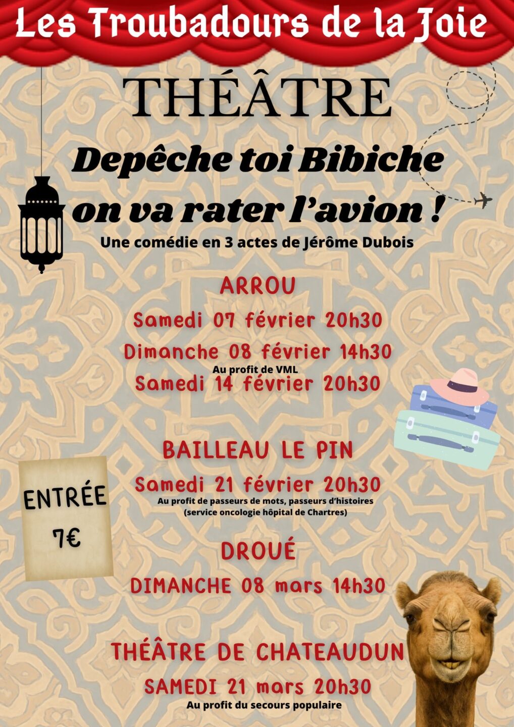 Théâtre Dépêche-toi Bibiche on va rater l'avion !