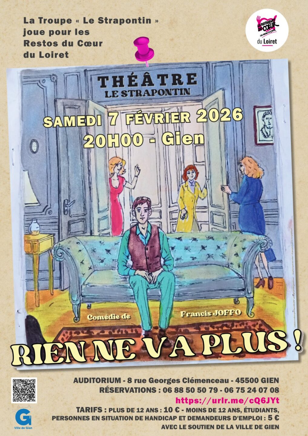 Théâtre Rien ne va plus 8 Rue Georges Clemenceau Gien 2026-02-07 Théâtre Rien ne va plus
