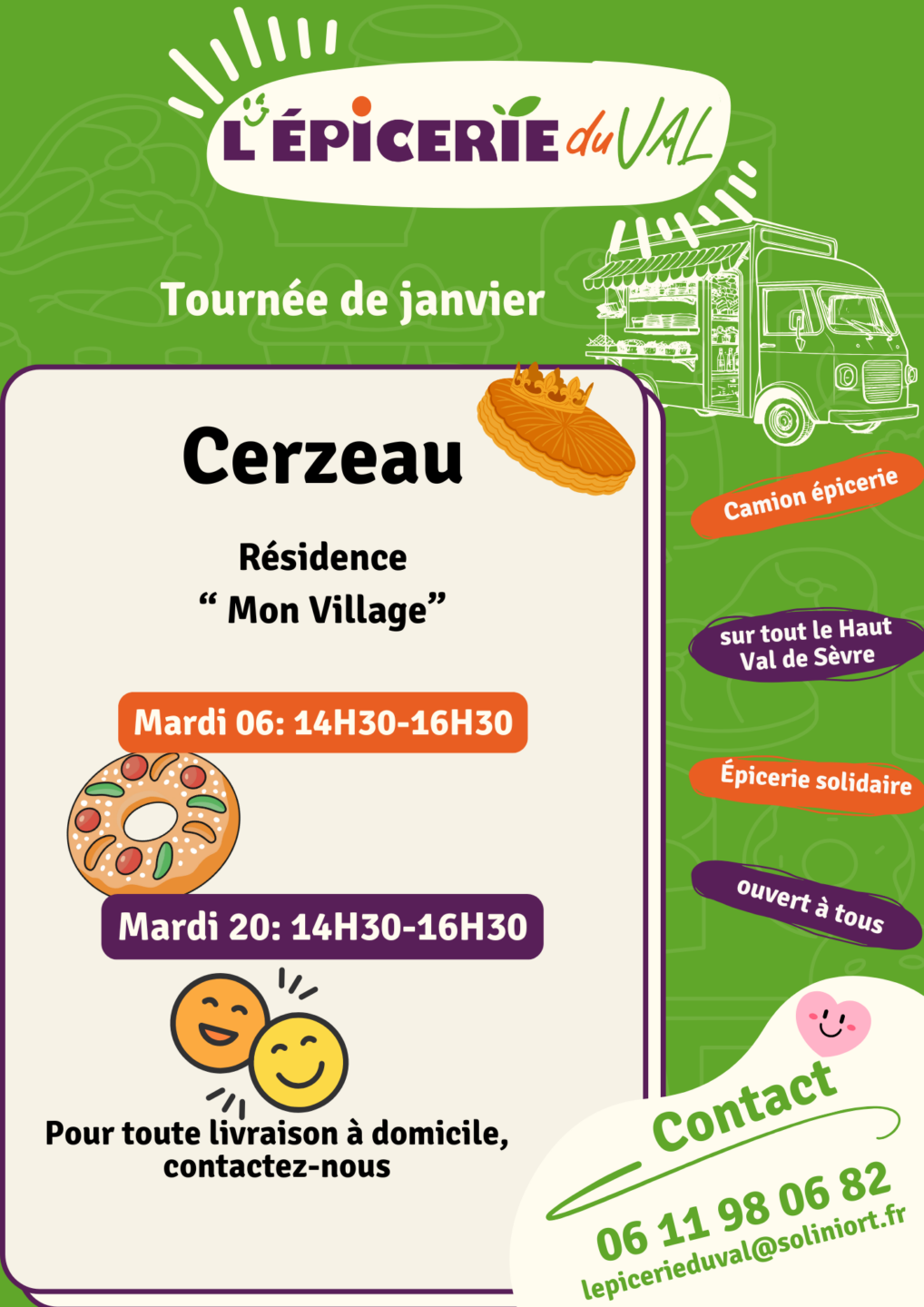 Tournée de l'Epicerie du Val à Cerzeau