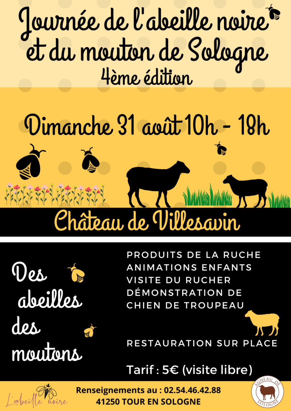 Villesavin grandeur nature. Abeilles