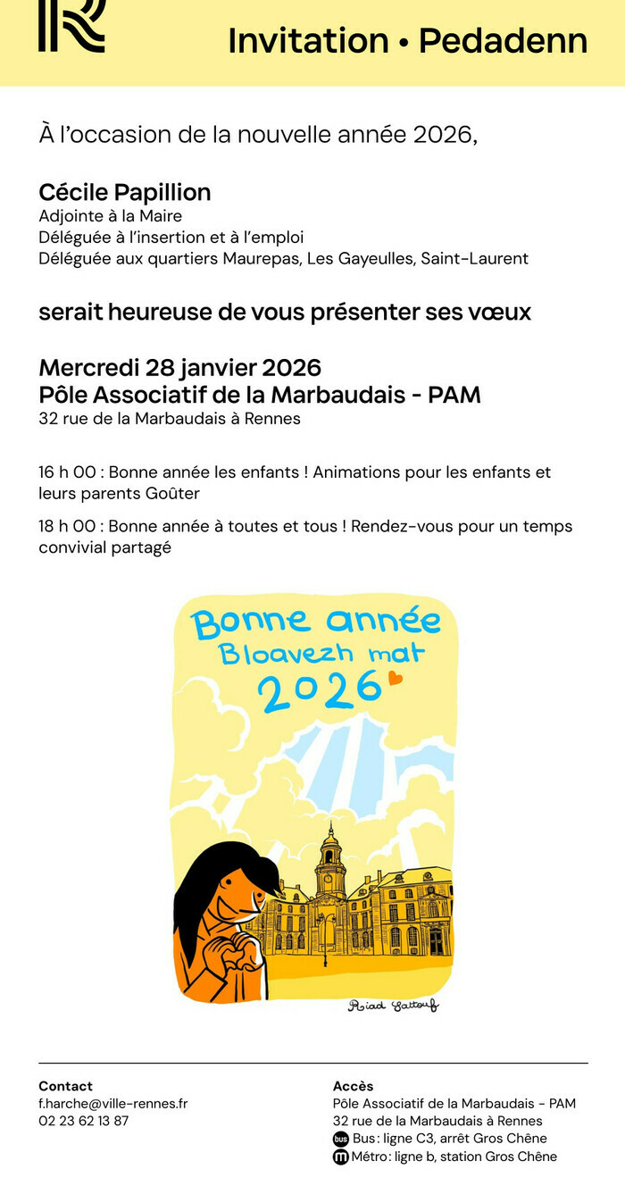 Vœux de Cécile Papillion Pôle associatif La Marbaudais Rennes