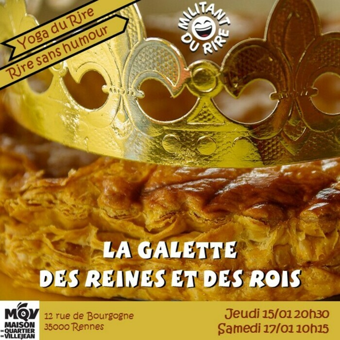 Yoga du Rire : La galette des reines et des rois Maison de quartier de Villejean - 12 Rue de Bourgogne 35000 rennes Rennes