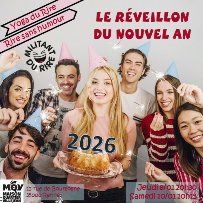 Yoga du Rire : Le réveillon du nouvel an Maison de quartier de Villejean - 12 Rue de Bourgogne 35000 rennes Rennes