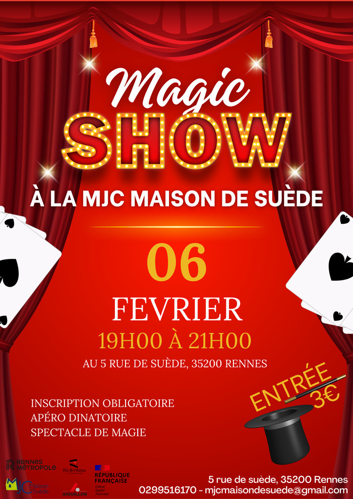✨ MAGIC SHOW – 2ᵉ ÉDITION ✨ MJC maison de suède Rennes