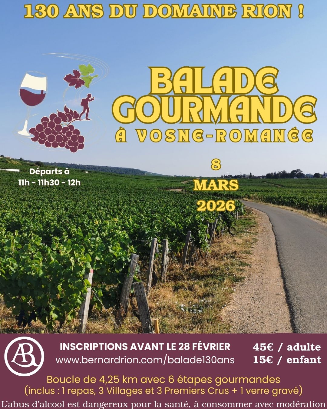 130 ans Domaine Rion Balade Gourmande à Vosne Romanée