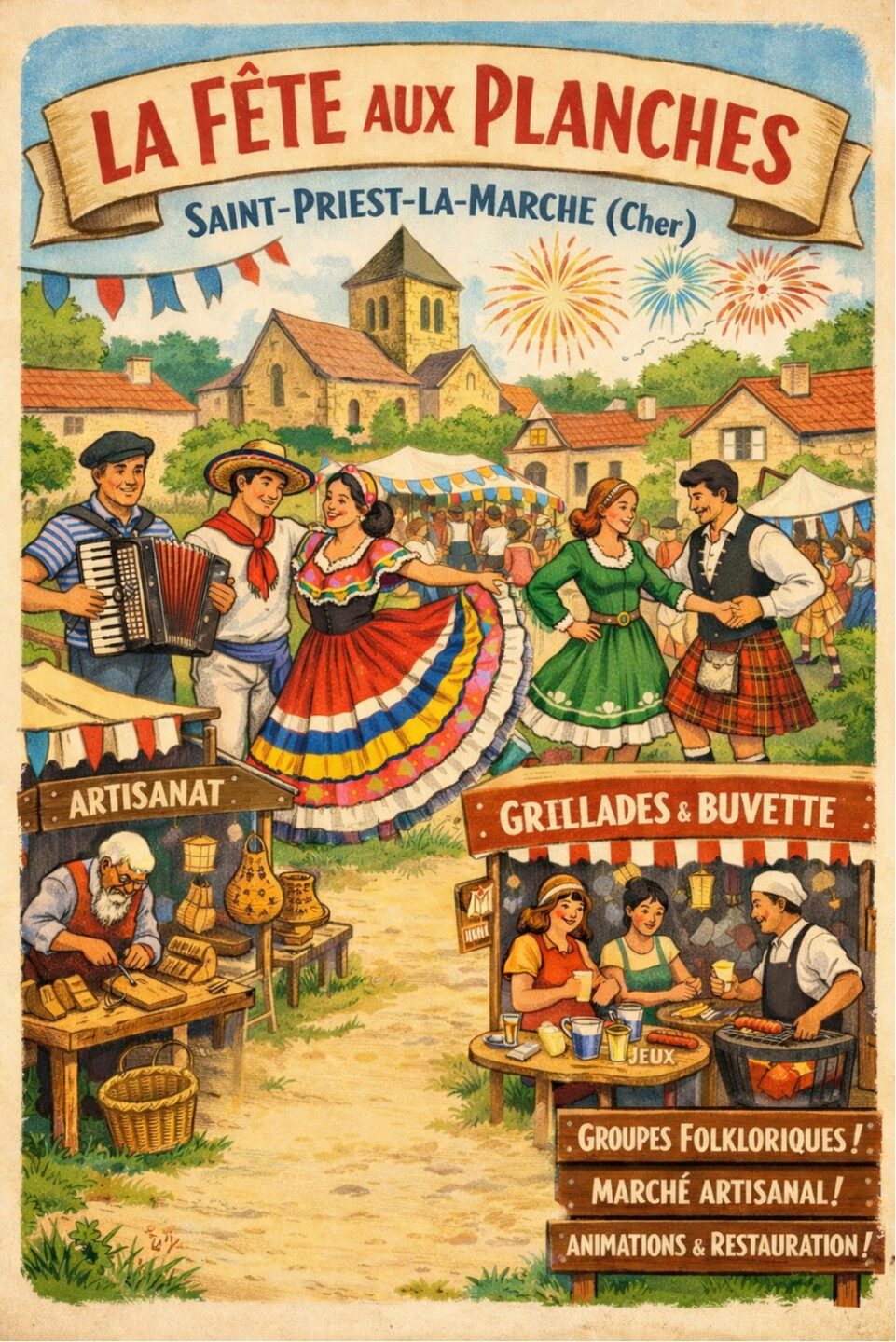 35éme Fête aux Planches bourg Saint-Priest-la-Marche 2026-08-01 35éme Fête aux Planches