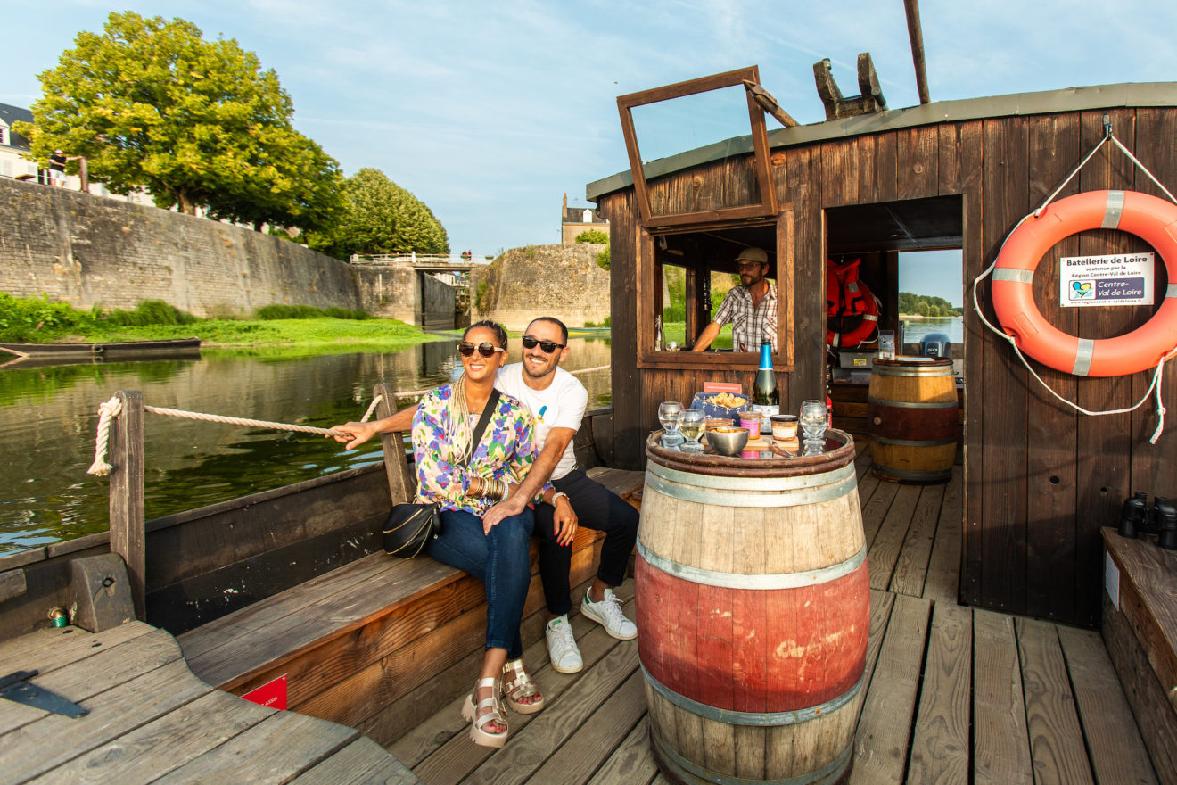 À bord d’une toue cabanée entre Loire