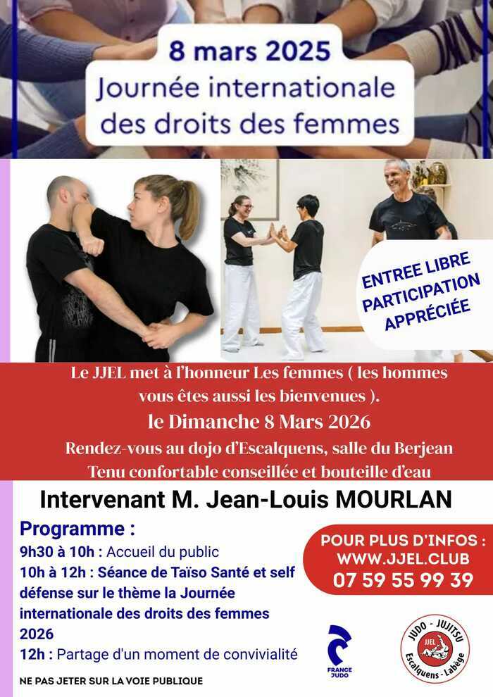 Activité Self Défense et Taïso Santé sur le thème la Journée internationale des droits des femmes Dojo d’Escalquens Escalquens Activité Self Défense et Taïso Santé sur le thème la Journée internationale des droits des femmes Dojo d'Escalquens Escalquens