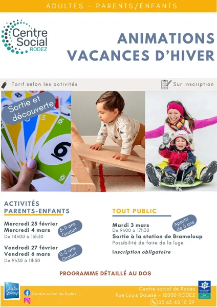 Animations vacances d'hiver