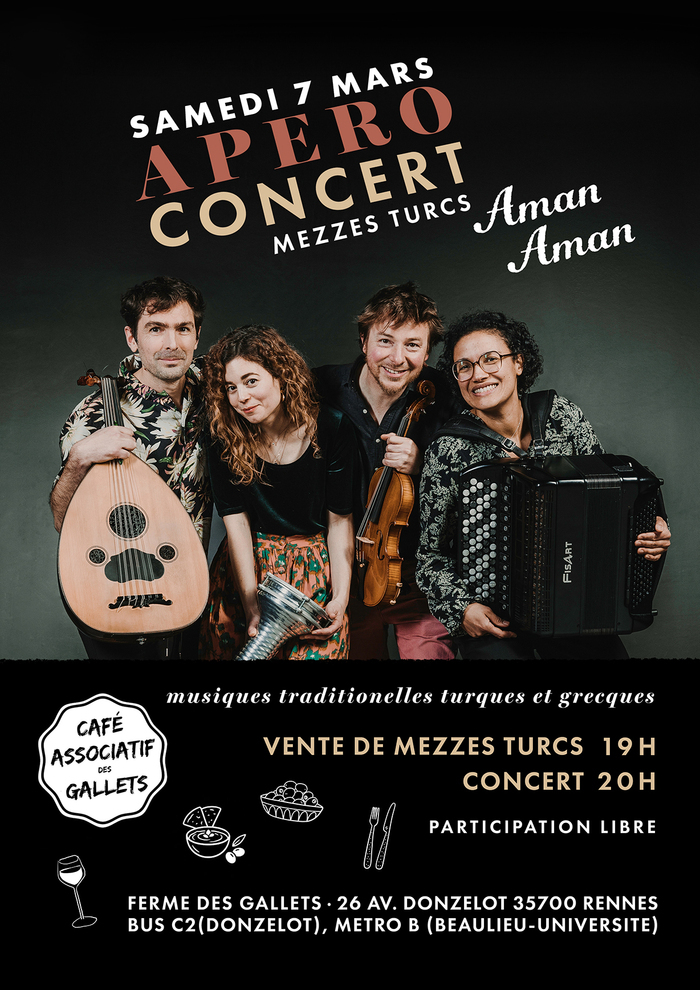 Apéro-Concert Aman Aman Café associatif des Gallets Rennes
