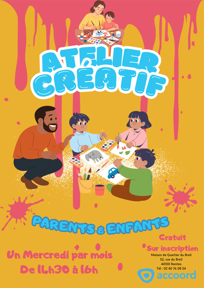 Atelier créatif parents-enfants Maison de quartier du Breil -Accoord