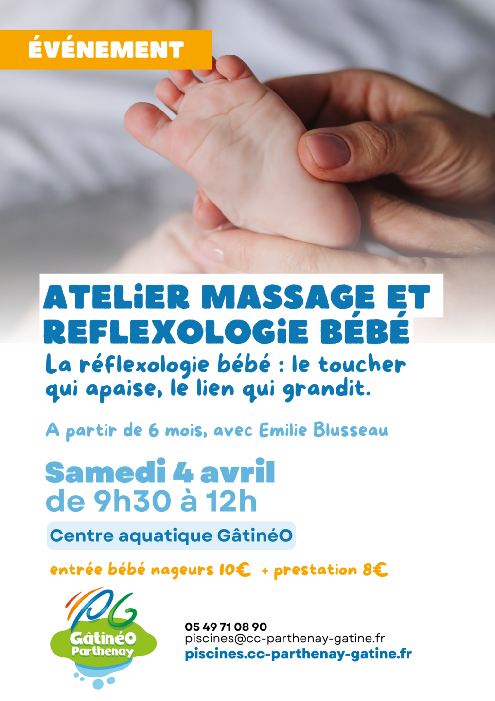 Atelier massage et réflexologie Parents Bébés