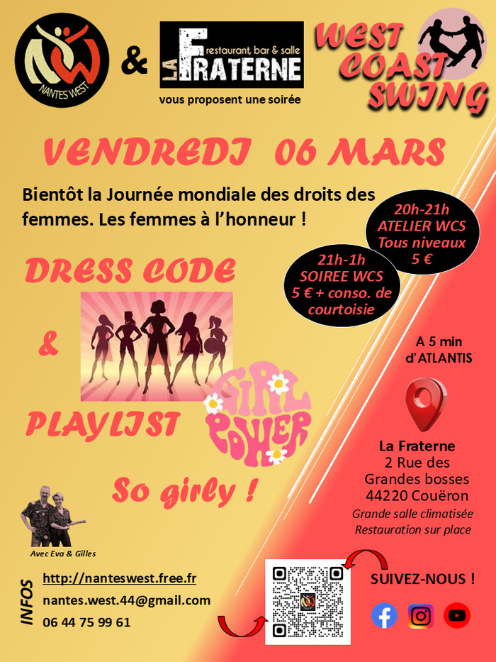 Atelier + Soirée West Coast Swing So girly La Fraterne