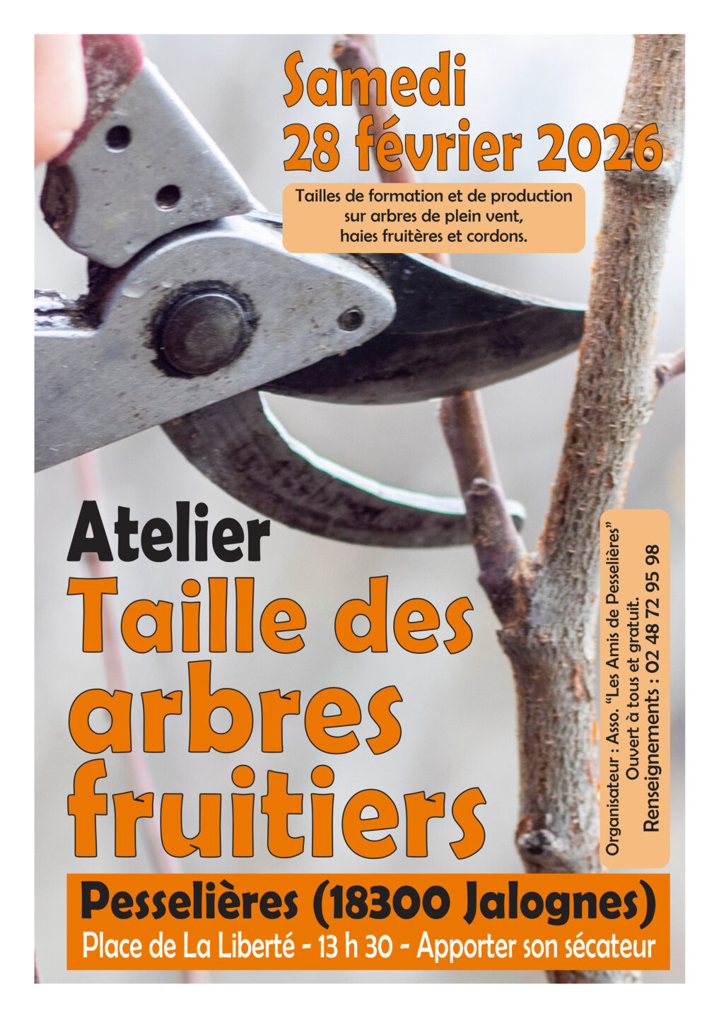 Atelier taille des arbres fruitiers