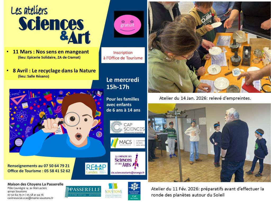 Ateliers Sciences et Arts pour les jeunes