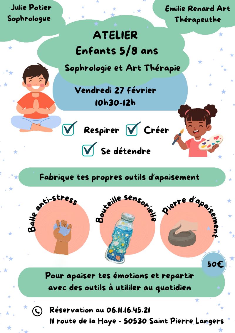 Ateliers Sophrologie-Art-thérapie 11 Route de la Haye Saint-Pierre-Langers 2026-02-27 Ateliers Sophrologie-Art-thérapie