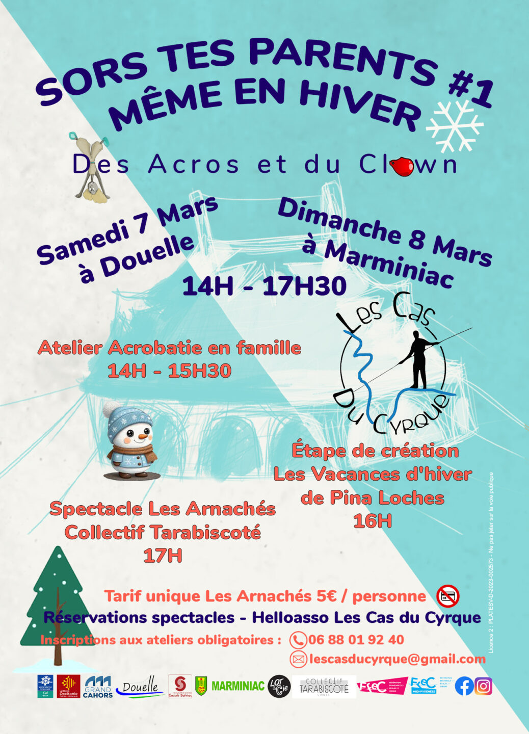 Ateliers/spectacles Sors tes parents Même en hiver