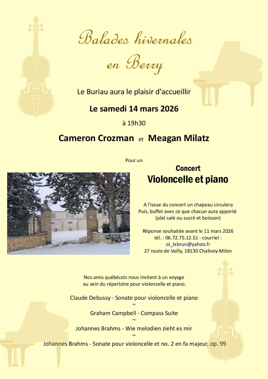 Balades hivernales en Berry (Concert de musique classique)