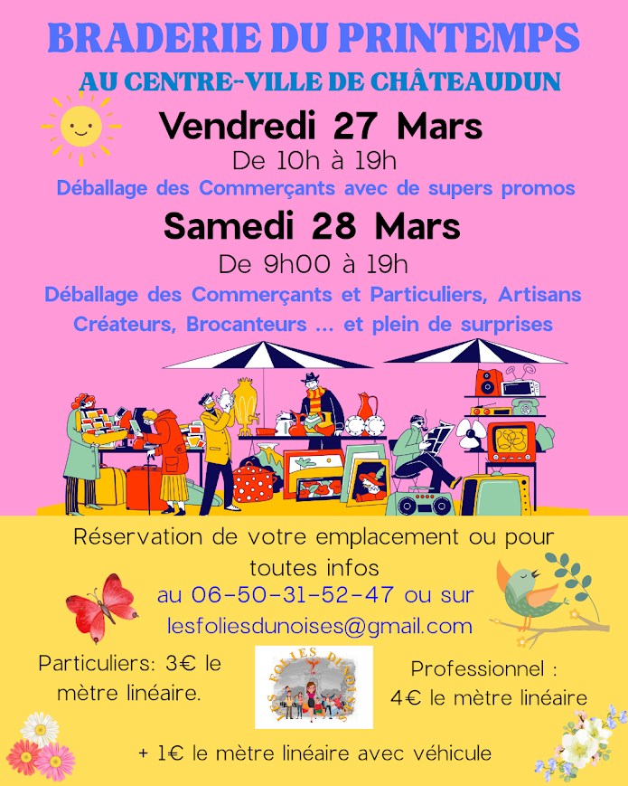 Braderie du printemps Centre-ville Châteaudun 2026-03-27 Braderie du printemps