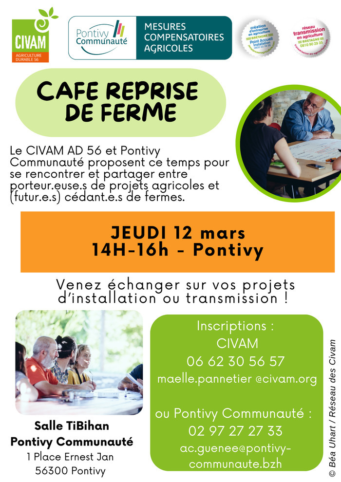 Café reprise de ferme Pontivy Communauté Pontivy