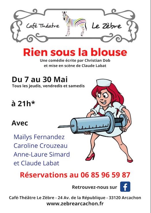Café théâtre Le Zèbre Rien sous la blouse