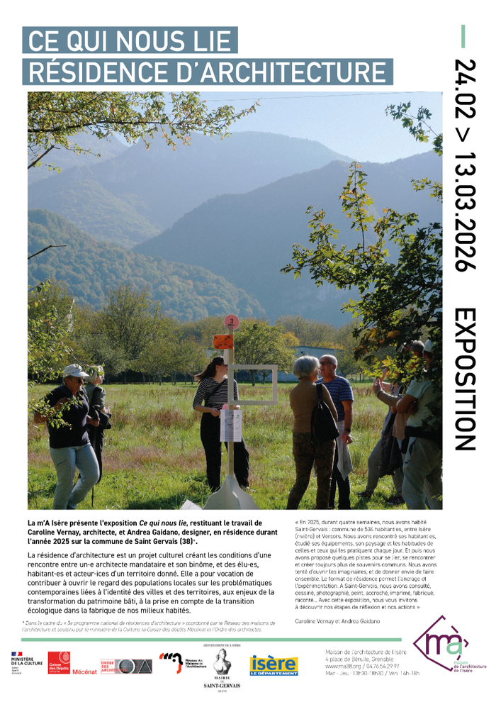 Ce qui nous lie Maison de l'Architecture de l'Isère Grenoble