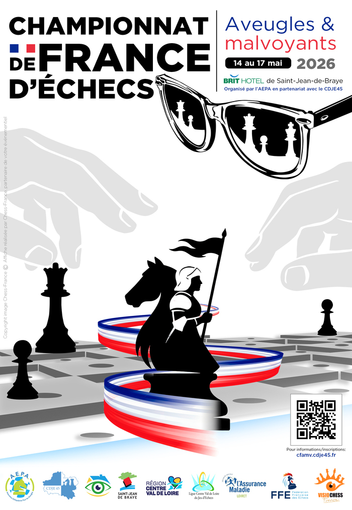 CHAMPIONNAT DE FRANCE D'ECHECS POUR AVEUGLES ET MALVOYANTS Brit Hôtel Saint-Jean-de-Braye