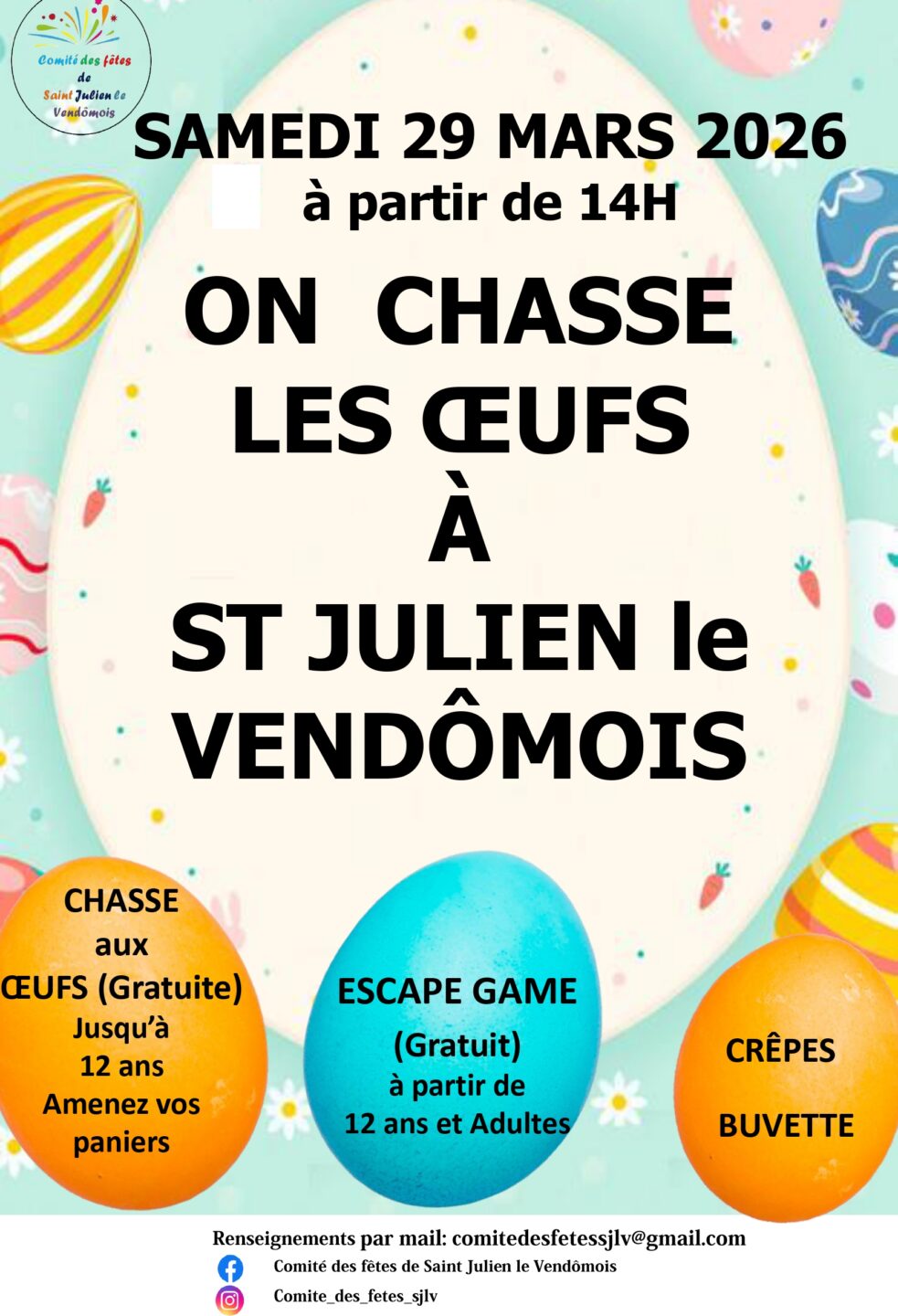 Chasse aux oeufs à Saint-Julien-Le-Vendomois