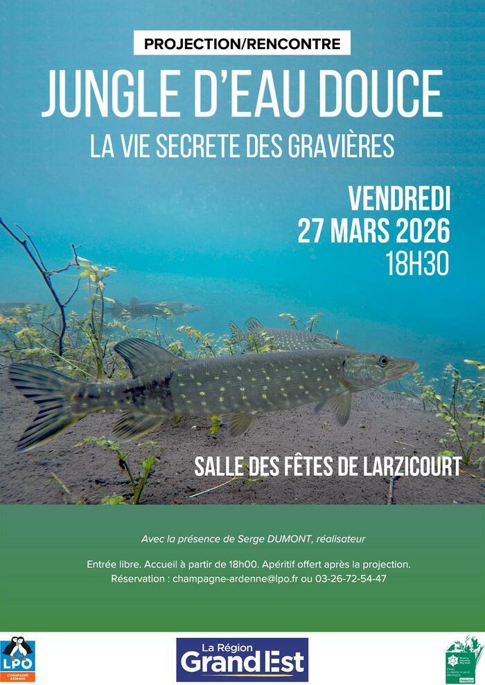 Ciné-débat autour du film "JUNGLE D'EAU DOUCE" Larzicourt Larzicourt