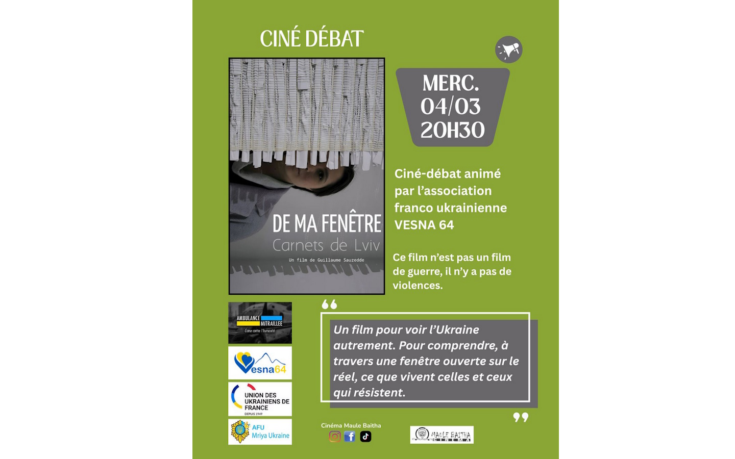 Ciné-débat de ma fenêtre