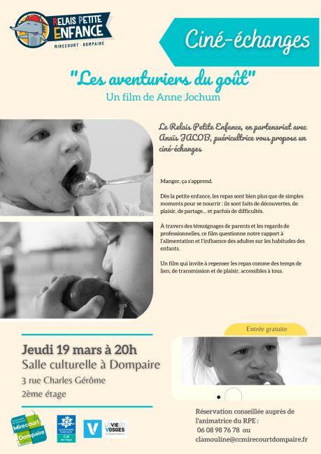 Ciné échanges Les aventuriers du goût