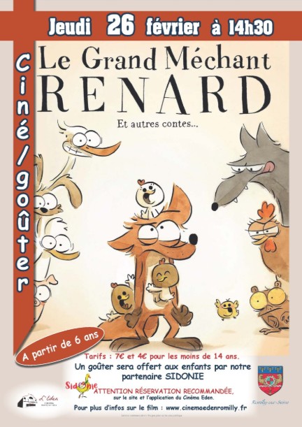 Ciné-goûter 'Le grand méchant renard et autres contes…' au Musée Camille Claudel de Nogent-sur-Seine