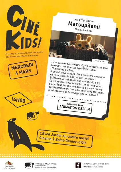 Ciné Kids Marsupilami au cinéma à St Geniez d'Olt