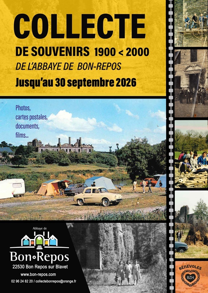 Collecte de souvenirs 1900<2000 de l'Abbaye de Bon-Repos Abbaye de Bon-Repos Bon Repos sur Blavet Collecte de souvenirs 1900