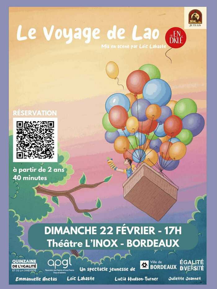 Comédie musicale "Le Voyage de Lao " Théâtre Inox Bordeaux