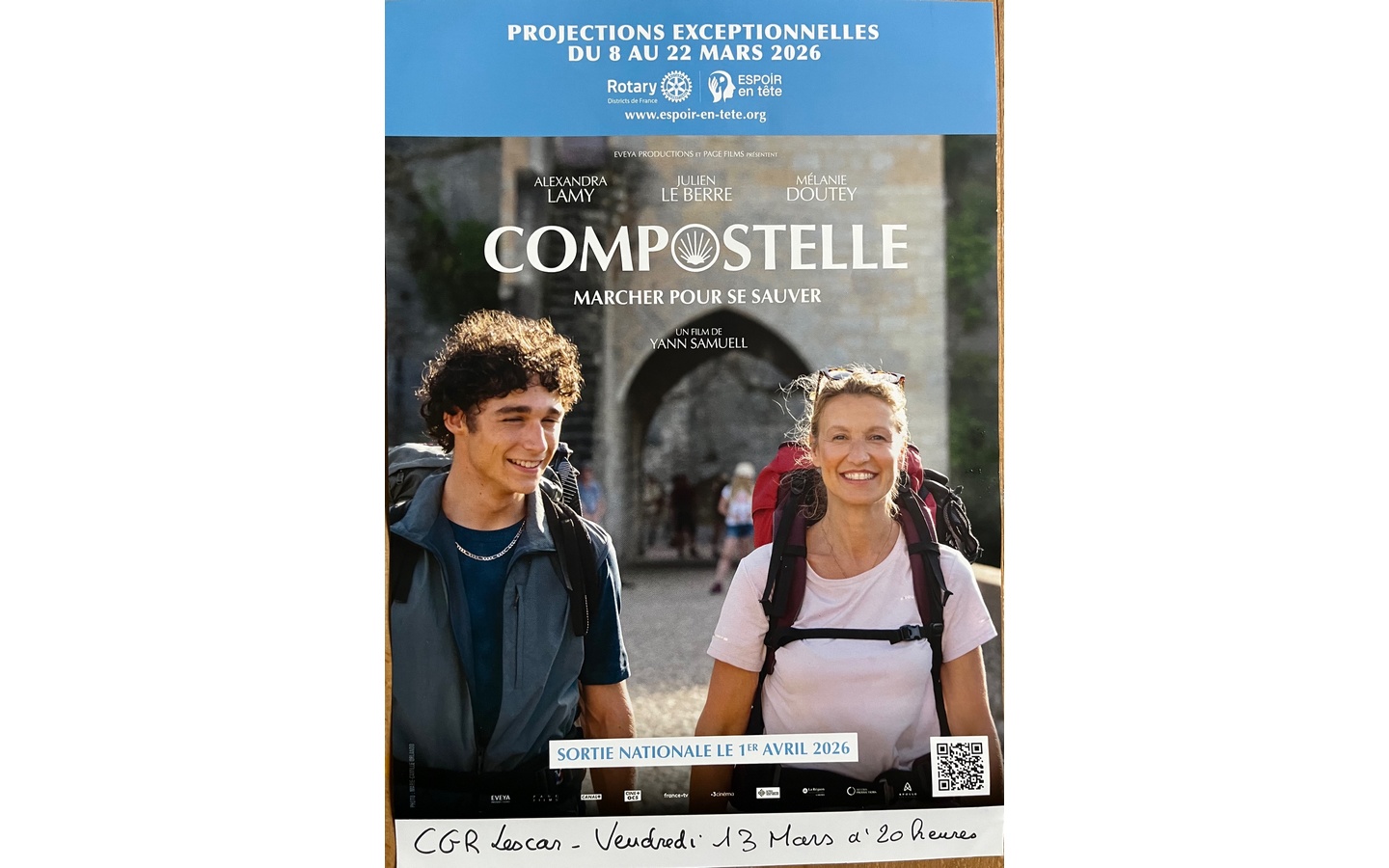 COMPOSTELLE -projection du film en avant-première