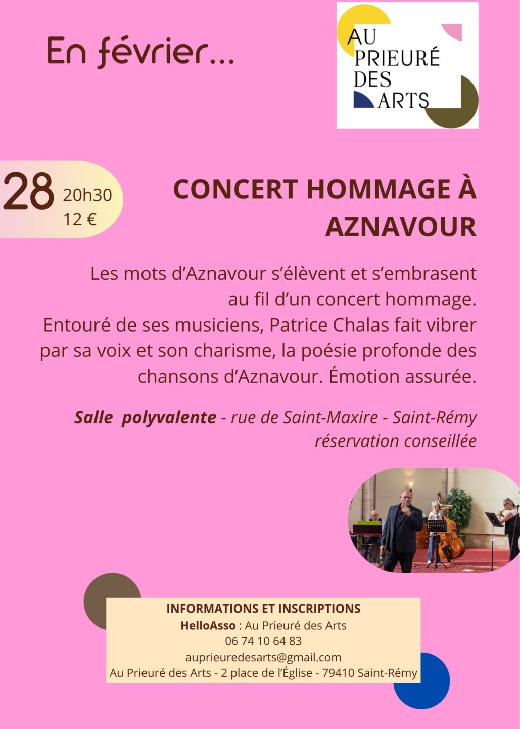 Concert hommage à Aznavour à Saint-Rémy