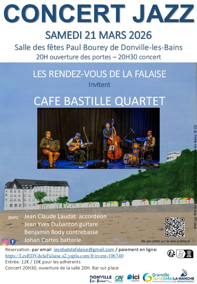 Concert Jazz Cafe Bastille Quartet 8 Rue du Clos des Sources Donville-les-Bains 2026-03-21 Concert Jazz Cafe Bastille Quartet