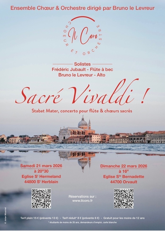 Concert « Sacré Vivaldi ! » Eglise Sainte Bernadette