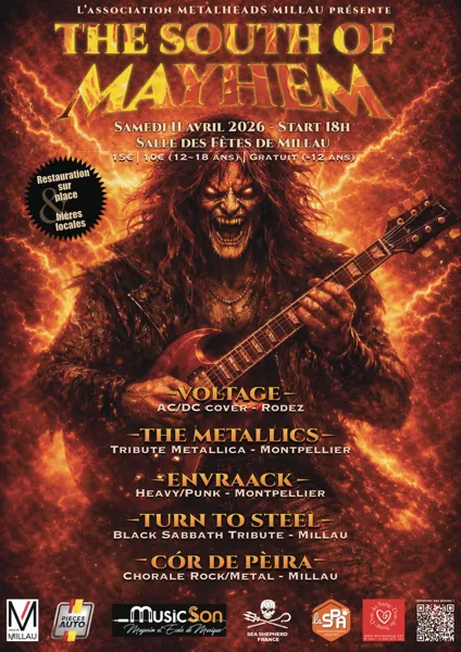 Concert the South of Mayhem Metalheads Millau