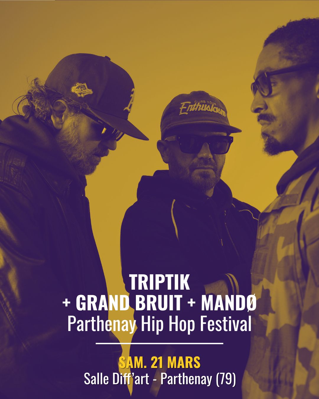 Concert Triptik + Grand bruit + MandØ / Parthenay Hip-hop Festival