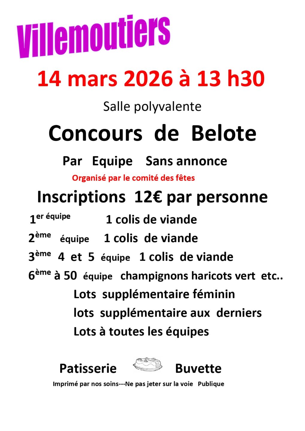 Concours de belote