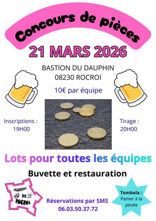 Concours de Pièces Bastion du Dauphin Rocroi 2026-03-21 Concours de Pièces
