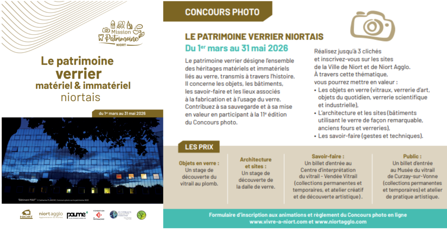 Concours photo Le patrimoine verrier Niortais 1 Rue de la Chamoiserie Niort 2026-03-01 Concours photo Le patrimoine verrier Niortais
