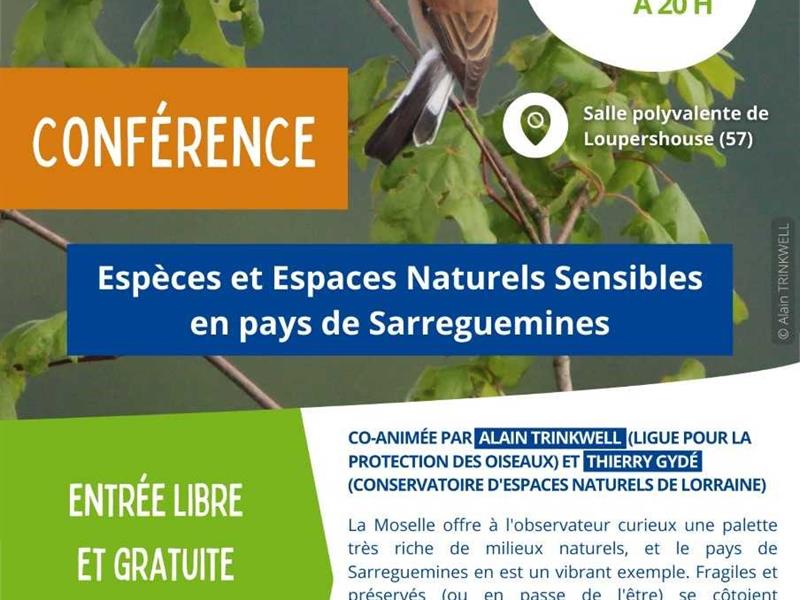 Conférence Espèces et Espaces Naturels Sensibles en pays de Sarreguemines