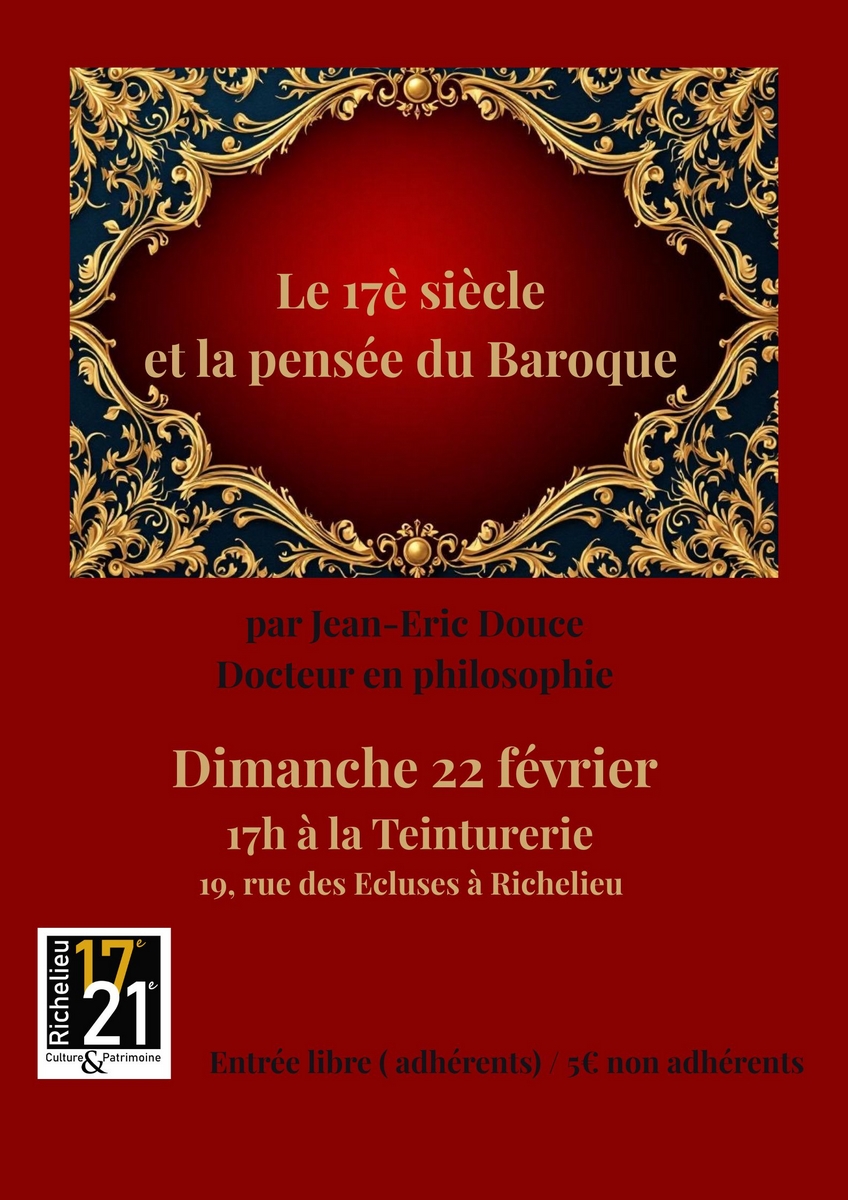 Conférence Le 17e siècle et la pensée du Baroque